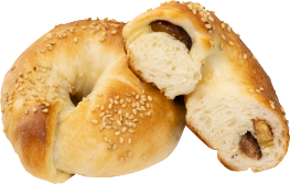 栗とホワイトチョコのベーグル